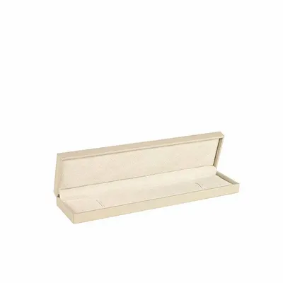 Gifts - Smooth, matte cream-colored leather watch/bracelet case - LAVAL 1878