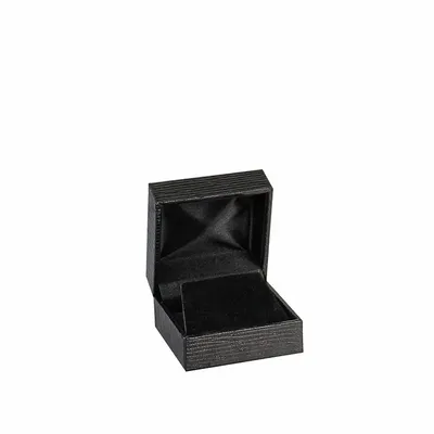 Gifts - Black synthetic-coated earring case - LAVAL 1878