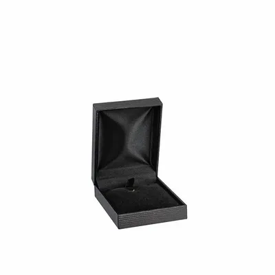 Gifts - Black synthetic-coated earring/pendant case - LAVAL 1878