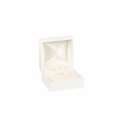 Gifts - White synthetic-coated earring/pendant case - LAVAL 1878