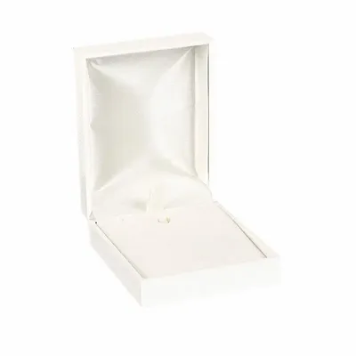 Gifts - White synthetic-coated earring/pendant case - LAVAL 1878