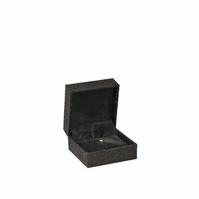 Gifts - Black glitter-covered earring/pendant box - LAVAL 1878