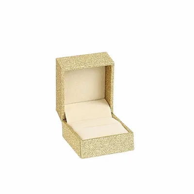 Cadeaux - Écrin bague gainé doré à paillettes - LAVAL 1878