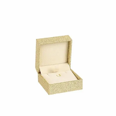 Cadeaux - Écrin boucles d'oreilles/pendentif gainé doré à paillettes - LAVAL 1878