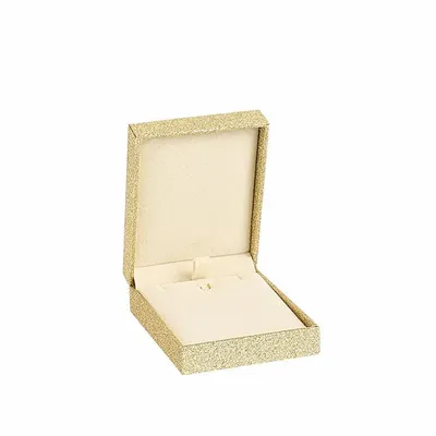 Cadeaux - Écrin boucles d'oreilles/pendentif gainé doré à paillettes - LAVAL 1878