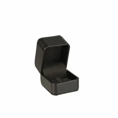 Gifts - Black synthetic ring and tab case with a smooth cowhide leather look, - LAVAL 1878
