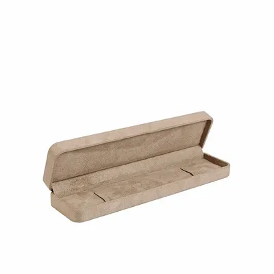 Gifts - Bracelet case with synthetic suede-like finish, taupe - LAVAL 1878
