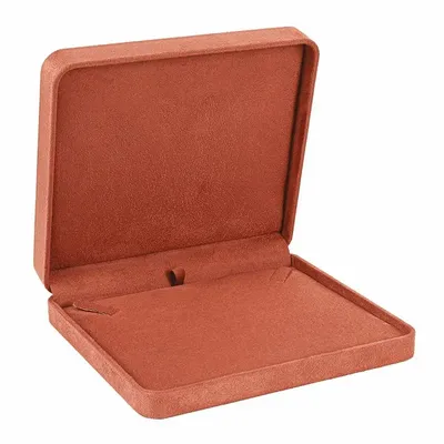 Gifts - Synthetic-covered, suede-like collar case, terracotta - LAVAL 1878