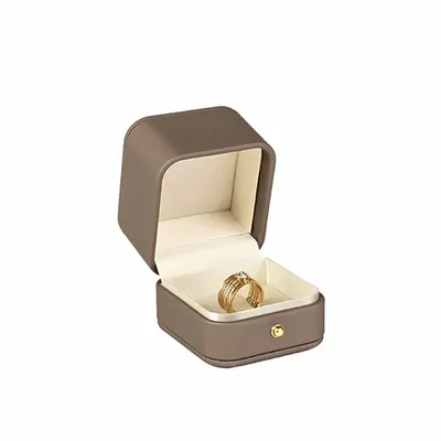 Gifts - Dark taupe synthetic-coated ring case with a satin finish - LAVAL 1878