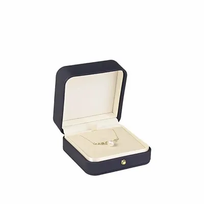 Cadeaux - Ecrin B.O./collier gainé synthétique bleu marine, aspect satiné - LAVAL 1878