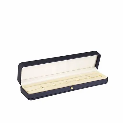 Gifts - Navy blue synthetic-coated bracelet case with a satin finish - LAVAL 1878