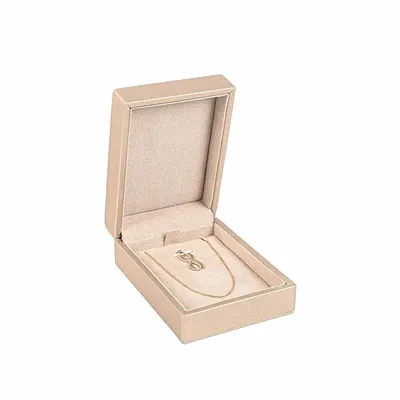 Cadeaux - Écrin pendentif synthétique beige cuivré, aspect cuir de bovin irisé - LAVAL 1878