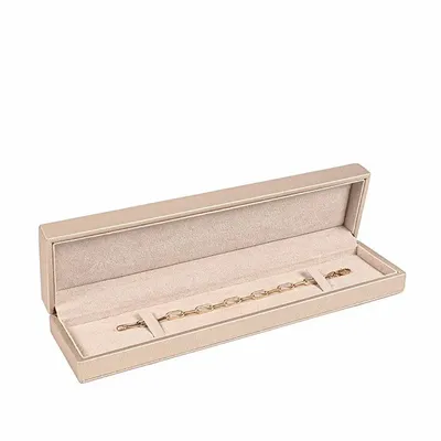 Cadeaux - Écrin bracelet synthétique beige cuivré, aspect cuir de bovin irisé - LAVAL 1878