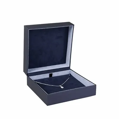Gifts - High-end matte synthetic-covered navy blue necklace case - LAVAL 1878