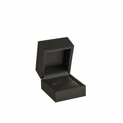 Cadeaux - Écrin bague revêtement lisse aspect gommé, noir - LAVAL 1878
