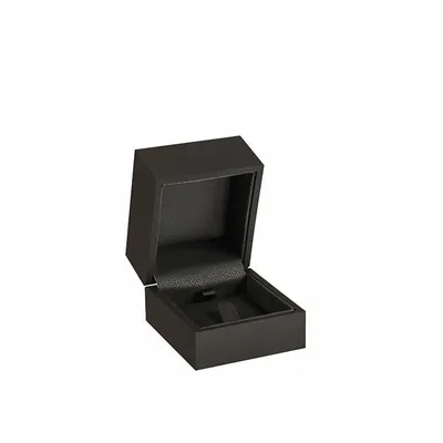 Gifts - Ring case with smooth, rubberized-look coating, black - LAVAL 1878
