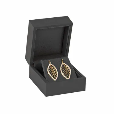 Gifts - Earring case with smooth, rubberized coating, black - LAVAL 1878