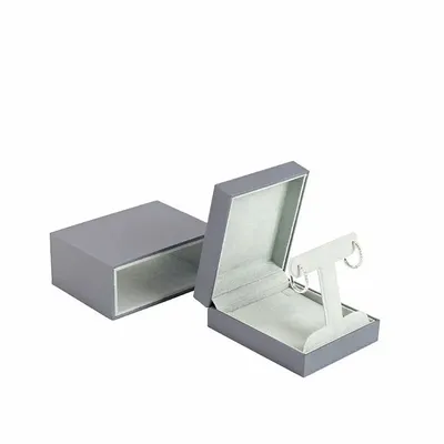 Cadeaux - Écrin B.O./pendentif synthétique aspect gommé bleu gris, étui assorti - LAVAL 1878