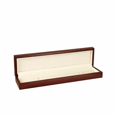 Gifts - Bracelet box in matte varnished dark brown oak wood, - LAVAL 1878