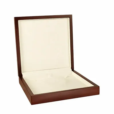 Gifts - Necklace box in matte varnished oak wood, dark brown - LAVAL 1878