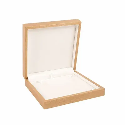 Gifts - Jewelry box with light matte varnished beechwood collar, white synthetic interior, tongue - LAVAL 1878