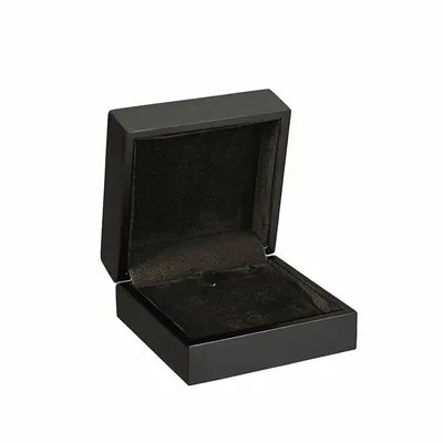 Gifts - Black satin-painted wooden earring/pendant box - LAVAL 1878