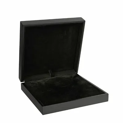 Gifts - Satin black painted wooden necklace box - LAVAL 1878