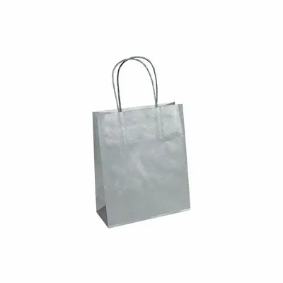 Cadeaux - Sacs papier kraft couleur argent, 18 x 8 x H 22cm, 90g (x50) - LAVAL 1878