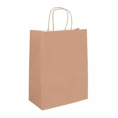 Gifts - Powder pink kraft paper bags, 23 x 12 x 30cm, 90g (x50) - LAVAL 1878