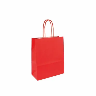 Gifts - Red kraft paper bags 18 x 8 x H 22cm, 90g (x50) - LAVAL 1878