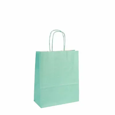 Cadeaux - Sacs papier kraft vert d'eau 18 x 8 x H 22cm, 90g (x50) - LAVAL 1878