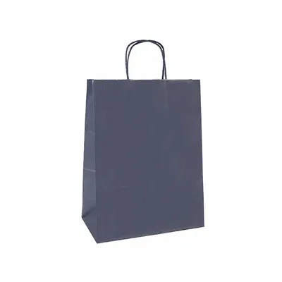 Gifts - Navy blue kraft paper bags 23 x 12 x H 30cm, 90g (x50) - LAVAL 1878