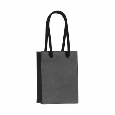 Gifts - Premium black kraft paper bags, 8.1 x 3.3 x H 10.8cm, 175g (x25) - LAVAL 1878