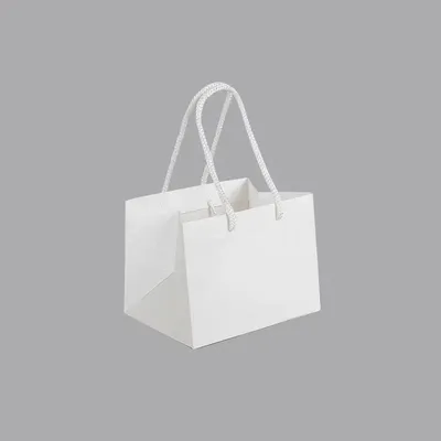 Gifts - Matte white paper bags 16 x 12 x H 12cm, 190g (x10) - LAVAL 1878