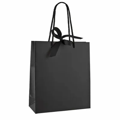 Gifts - Black satin paper bags - LAVAL 1878