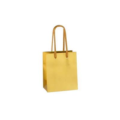 Gifts - Matte gold paper bags 16 x 6.5 x H 12cm, 190g (x12) - LAVAL 1878