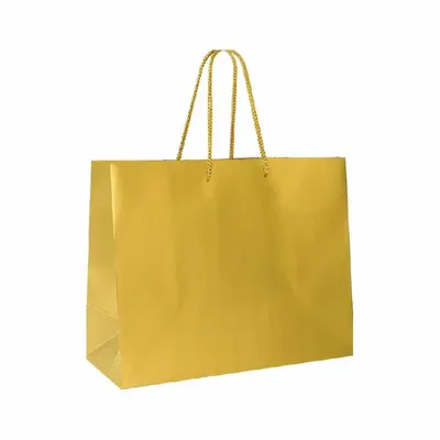Gifts - Gold matte paper bags 32.7 x 13.6 x H 26.4cm, 190g (x12) - LAVAL 1878