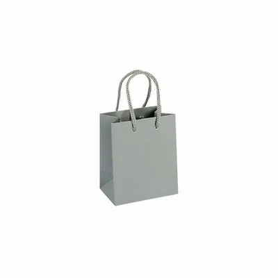 Gifts - Matte anthracite gray paper bags 10 x 6.5 x H 12cm, 190g (x12) - LAVAL 1878