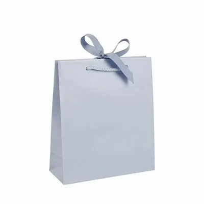 Gifts - blue-grey satin paper bags - LAVAL 1878