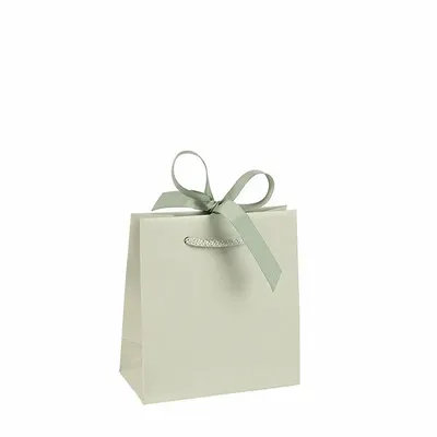 Gifts - Sage green satin paper bags - LAVAL 1878