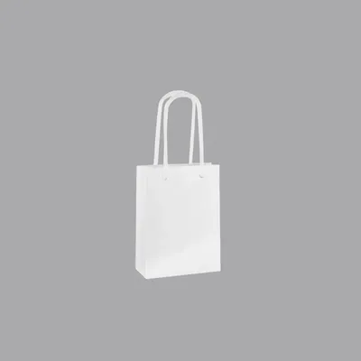 Gifts - Glossy white paper bags 8.1 x 3.3 x H 10.8cm, 190g (x25) - LAVAL 1878