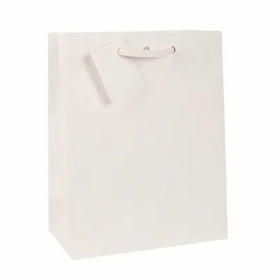 Cadeaux - Sacs papier recyclé blanc à rayures - LAVAL 1878