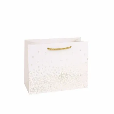 Gifts - White matte paper bags with gold gemstones - LAVAL 1878