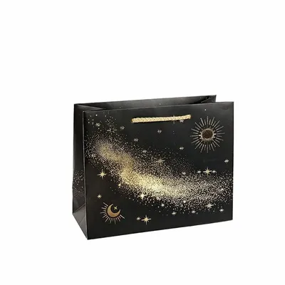 Gifts - Matte black paper bags with a golden astral sky - LAVAL 1878