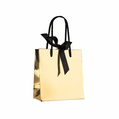 Gifts - Shiny paper bags with a golden mirror finish - LAVAL 1878