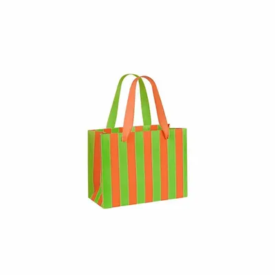 Gifts - Matte paper bags with orange/green stripes - LAVAL 1878