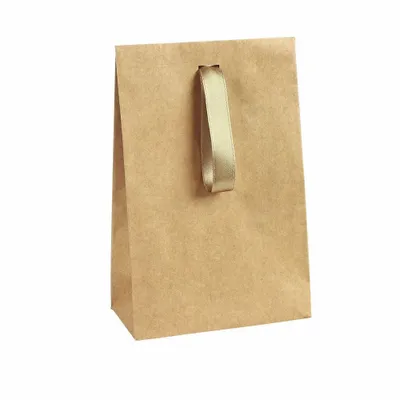 Cadeaux - Pochettes papier kraft naturel à ruban satin kraft - LAVAL 1878
