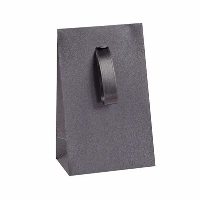 Cadeaux - Pochettes papier gris anthracite irisé à ruban gris - LAVAL 1878