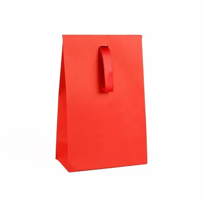 Cadeaux - Pochettes papier mat rouge à ruban, 170g - 13 x 7 x H 20cm (x20) - LAVAL 1878