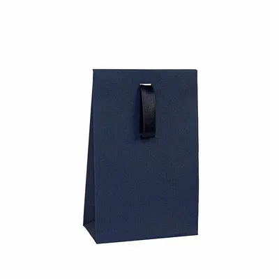 Gifts - Navy blue matte paper pockets with a grainy texture and ribbon - LAVAL 1878